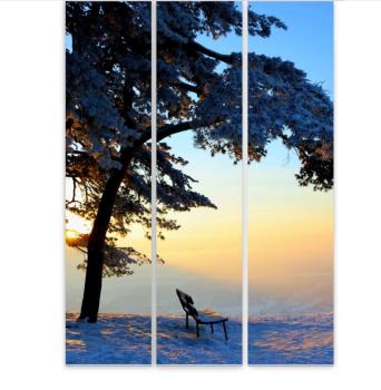 Preview: Flächenvorhang Ländleblick  3er Set, Schiebegardine, Schiebegardinen, blickdicht, Flächenvorhang blickdicht, Schiebevorhang,